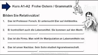 A1A2 Frohe Ostern Grammatik Relativsatz [upl. by Cordy]