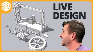 3D Modeling Grasshopper Steam Engine  SketchUp Live [upl. by Vivia904]