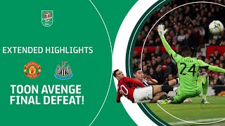 😱 RED DEVILS OUT  Manchester United v Newcastle United Carabao Cup extended highlights [upl. by Cyrille95]