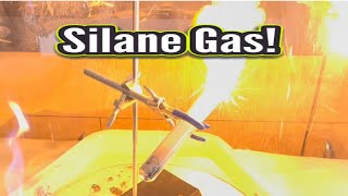 Silane Gas in RamZland🔥 STEM ScienceForKids RamZland Pyrophoric ScienceExperiment [upl. by Enohsal]