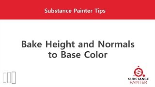 Substance Painter Bake Height and Normals to Base Color [upl. by Yrevi]