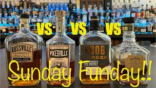 Rossville Union Barrel Proof Rye vs Knob Creek Cask Rye vs Jack Daniels SBBP Rye vs Pikesville Rye [upl. by Esilrac]