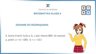 Matematyka klasa 4  Zadanie tekstowe 13 [upl. by Orel]