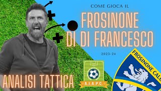 ⚽️ Analisi Tattica ⚽️ Come gioca il FROSINONE di DI FRANCESCO 202324 🟡🔵 [upl. by Arebma]