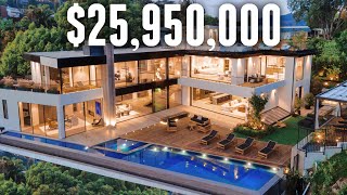 INSIDE a 25950000 Modern Beverly Hills Oasis  MEGA MANSION TOUR [upl. by Noivaz]