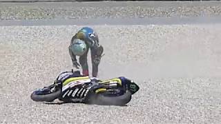 Moto 2 Spielberg 2018 Crash Remy Gardner [upl. by Wilson]