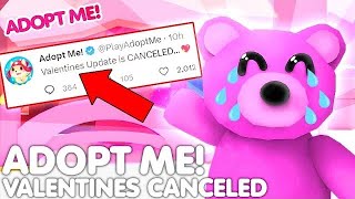 ⚠️BEWARE😭VALENTINES UPDATE GOT CANCELED😢 EVERYONES ANGRY ADOPT ME NEW UPDATE INFO ROBLOX [upl. by Keyek278]