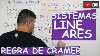 🔴 REGRA DE CRAMER SISTEMAS 3X3 [upl. by Livi]