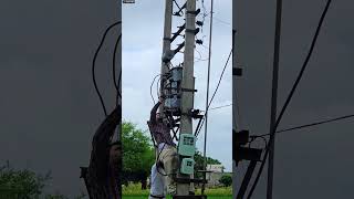 3phase Connection  Meter connection  shorts lineman ytshorts [upl. by Anayia]