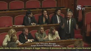 🔴 Intervento del Sen Claudio Borghi in Aula sulla Legge di Bilancio 2024 [upl. by Gabel]