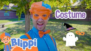 Blippi Halloween Dress up SUPER HERO  Blippi Halloween Cartoons  Moonbug Halloween for Kids [upl. by Dola159]