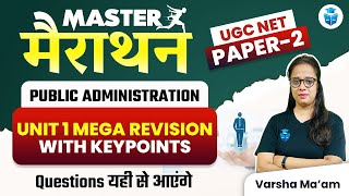 UGC NET 2024 Public Administration Marathon  Paper2 Public Admin Complete Revision  Varsha Mam [upl. by Huntington]