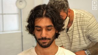 LONG HAIR to MEDIUM LENGTH Wavy Mens Haircut TRANSFORMATION [upl. by Chuck264]