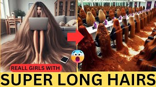 Stunning Girls Flaunting Super Lengthy Hair  Real Rapunzels [upl. by Allmon]