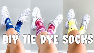 DIY  TIE DYE NIKE SOCKS [upl. by Notwen]