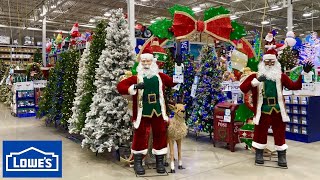 LOWES CHRISTMAS TREES CHRISTMAS DECORATIONS ORNAMENTS SHOP WITH ME SHOPPING STORE WALK THROUGH [upl. by Gronseth]