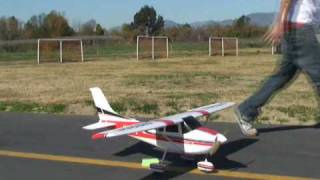 182 Skylane RTF Electric Scale RC Flight Review [upl. by Walt]