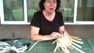 Basket Weaving Video 15 Weaving the sides of our Berry Basket [upl. by Aivun639]