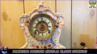 Early 1900s Ansonia porcelain clock striking the hour [upl. by Sydney887]