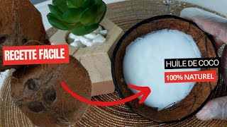 Comment faire de lhuile de coco huiledecoco diy [upl. by Ayanahs]