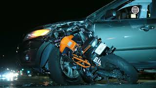 Motorcycle into Car in Canoga Park [upl. by Nyvar]