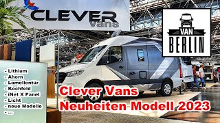 Clever Vans Neuheiten 2023  Lithium  Lamellentür  Licht  Ahorn    neue Modelle CSD 2022 [upl. by Euqinahc]