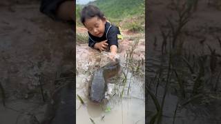 Survival Skills single mom with FISH catching skills survival camping bushcraft food cooking [upl. by Walter]