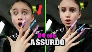 VIVO 24 ORE CON LE UNGHIE LUNGHISSIME assurdo  by Charlotte M Vivo 24 horas con las uñas largas [upl. by Aneri]