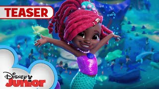 Meet Disney Jrs Ariel 🧜🏾‍♀️  Teaser  disneyjr [upl. by Arahsit]