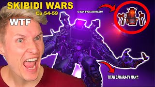 Reacciono a SKIBIDI WARS Episodios 5459  Nuevo TITAN CAMARATV MAN  Kheeeeeeee [upl. by Eissim]