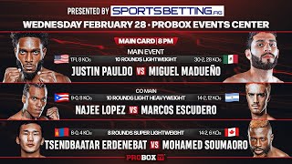 Pauldo vs Madueño  ProBox TVs Wednesday Night Fights [upl. by Isaiah735]