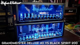 Hughes amp Kettner Grandmeister Deluxe 40 vs Black Spirit 200 tubes vs solid state [upl. by Eittah]