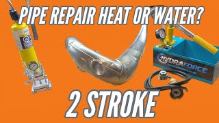 Dirt Bike Pipe Repair  What Works Better Heat or Water [upl. by Arodaeht]