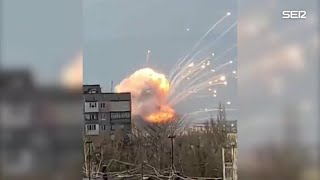 El resultado de un ATAQUE de UCRANIA a RUSIA filmado con un DRONE tanques de guerra destruidos [upl. by Nwahsuq]