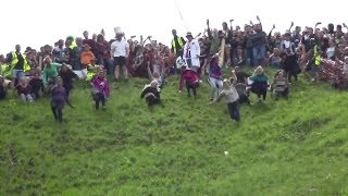 The biggest tumbles from the 2019 Gloucester Cheese Rolling Race [upl. by Yarg]