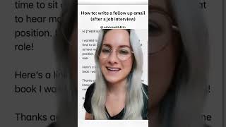 How to write a follow up email after a job interview [upl. by Roanna]