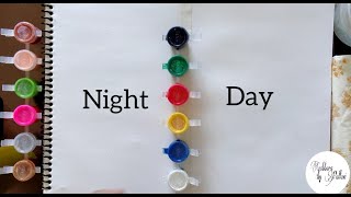 Easy watercolor PaintingBeautiful Day and Night How to use poster colorstep by step tutorial [upl. by Asil352]