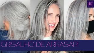 ✂︎ 30 CABELOS GRISALHOS MARAVILHOSOS • Cabelos Platinados • Cabelos Brancos  BLZ [upl. by Dranel]