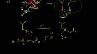 Hydroborationoxidation Mechanism  Alkenes and Alkynes  Organic chemistry  Khan Academy [upl. by Woodring]