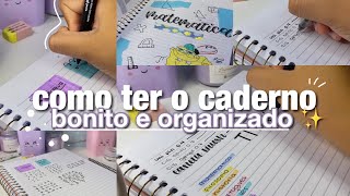 COMO TER O CADERNO BONITO E ORGANIZADO EM 2022  dicas perfeitas 📚 [upl. by Haila358]