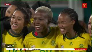 Banyana players technical team break into song and dance after beating Italy 32 [upl. by Kapoor388]