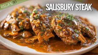 DELICIOUS Salisbury steak with a rich tasty onion and mushroom sauce [upl. by Bond944]