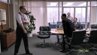 Mad Men Season 5 Episode 5 Lane Pryce Fights Peter Campbell [upl. by Vasta472]