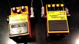 Vintage MIJ Boss DS1 vs Vintage MIJ Boss DS2 Turbo Distortion [upl. by Tracie806]