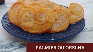 PALMIER OU ORELHA  Faça a sua própria massa folhada [upl. by Lilith]