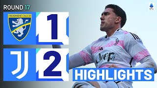 FROSINONEJUVENTUS 12  HIGHLIGHTS  Vlahovic seals three points for Juve  Serie A 202324 [upl. by Zeke]