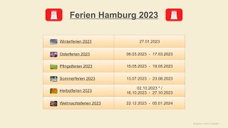 Ferien Hamburg 2023 [upl. by Ybroc798]