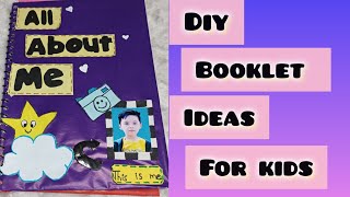 Diy scrapbook on myself All about me booklet for kids  mini booklet  DIY scrapbook booklet art [upl. by Cathey265]