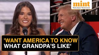 Unmissable Moment As Donald Trump Beams Audience Claps As His 17 Yr Old Granddaughter Speaks At RNC [upl. by Yarased]