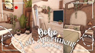 roblox bloxburg  🌿 no gamepass boho loft apartment ꒰ full build amp tour ꒱  itapixca builds [upl. by Celinda]